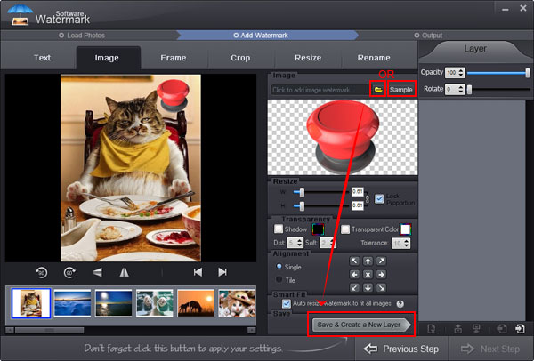 Click “Add Image” to Add Picture Watermark
